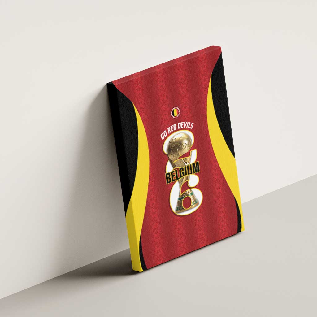 Belgium Football Canvas Wall Art 2026 Go De Rode Duivels - Wonder Print Shop