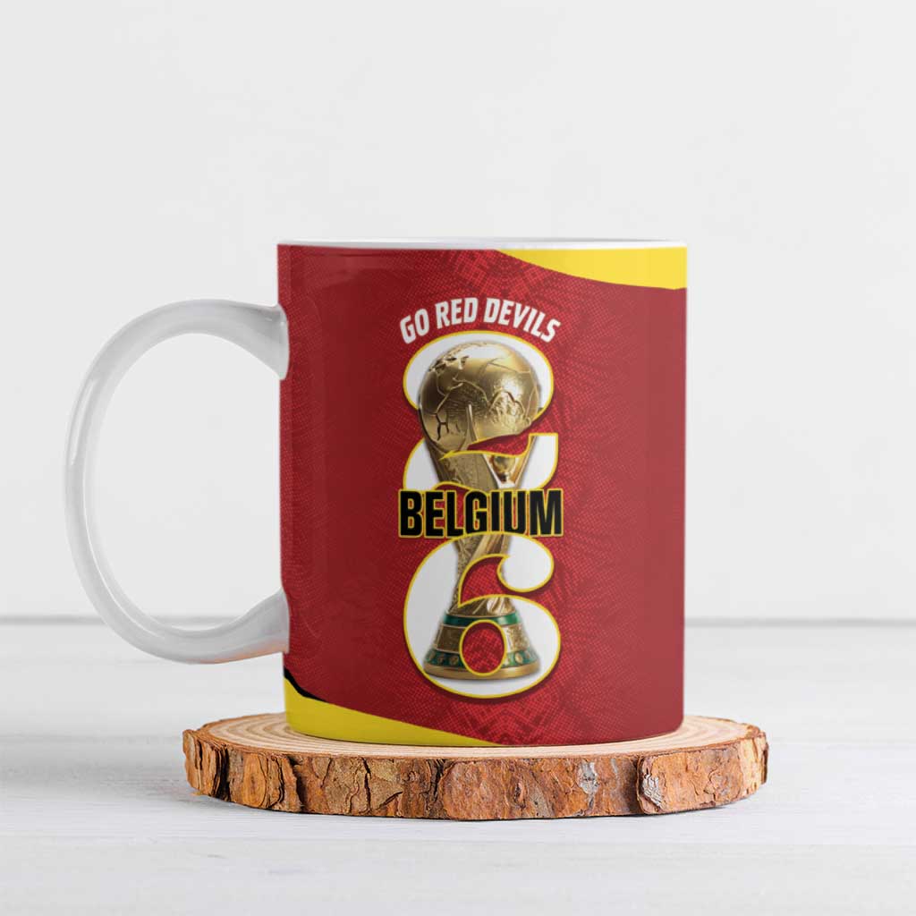 Custom Belgium Football Ceramic Mug 2026 Go De Rode Duivels - Wonder Print Shop