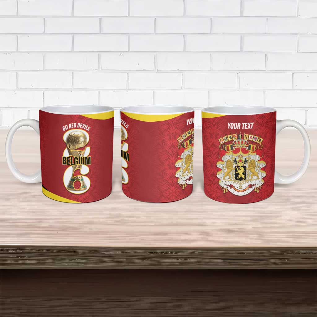 Custom Belgium Football Ceramic Mug 2026 Go De Rode Duivels - Wonder Print Shop