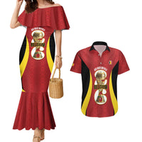 Custom Belgium Football Couples Matching Mermaid Dress and Hawaiian Shirt 2026 Go De Rode Duivels - Wonder Print Shop