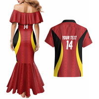 Custom Belgium Football Couples Matching Mermaid Dress and Hawaiian Shirt 2026 Go De Rode Duivels - Wonder Print Shop