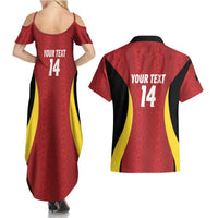 Custom Belgium Football Couples Matching Summer Maxi Dress and Hawaiian Shirt 2026 Go De Rode Duivels - Wonder Print Shop