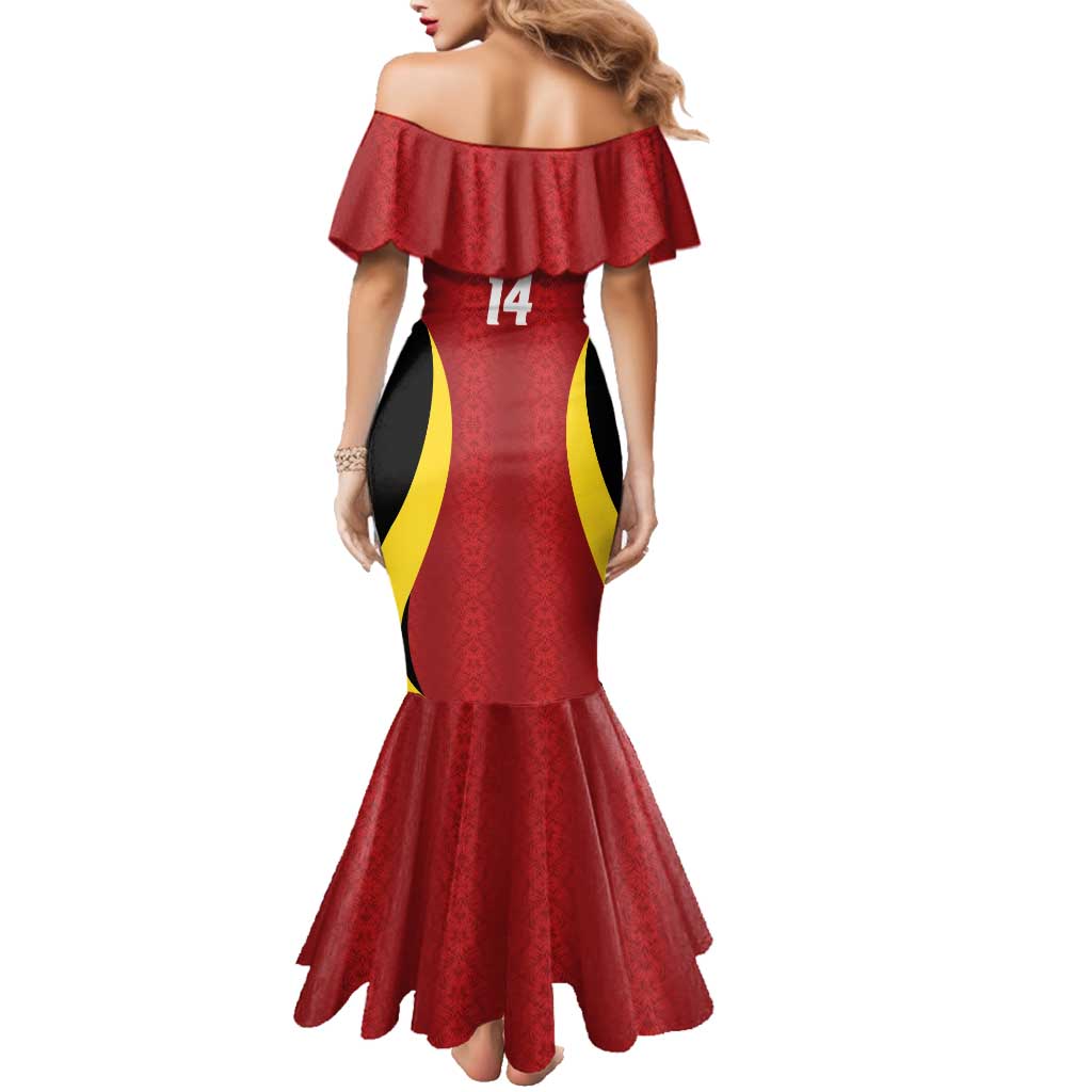 Custom Belgium Football Family Matching Mermaid Dress and Hawaiian Shirt 2026 Go De Rode Duivels - Wonder Print Shop
