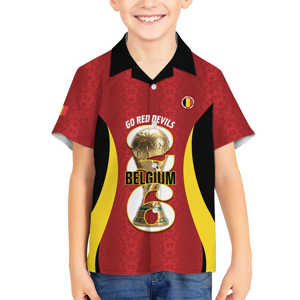 Custom Belgium Football Family Matching Off Shoulder Maxi Dress and Hawaiian Shirt 2026 Go De Rode Duivels - Wonder Print Shop