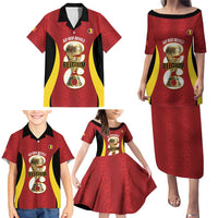 Custom Belgium Football Family Matching Puletasi and Hawaiian Shirt 2026 Go De Rode Duivels - Wonder Print Shop