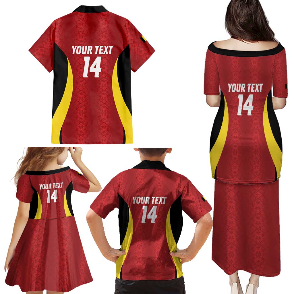 Custom Belgium Football Family Matching Puletasi and Hawaiian Shirt 2026 Go De Rode Duivels - Wonder Print Shop