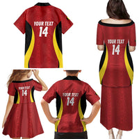 Custom Belgium Football Family Matching Puletasi and Hawaiian Shirt 2026 Go De Rode Duivels - Wonder Print Shop