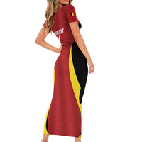 Custom Belgium Football Family Matching Short Sleeve Bodycon Dress and Hawaiian Shirt 2026 Go De Rode Duivels - Wonder Print Shop