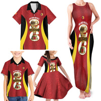 Custom Belgium Football Family Matching Tank Maxi Dress and Hawaiian Shirt 2026 Go De Rode Duivels - Wonder Print Shop