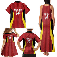 Custom Belgium Football Family Matching Tank Maxi Dress and Hawaiian Shirt 2026 Go De Rode Duivels - Wonder Print Shop