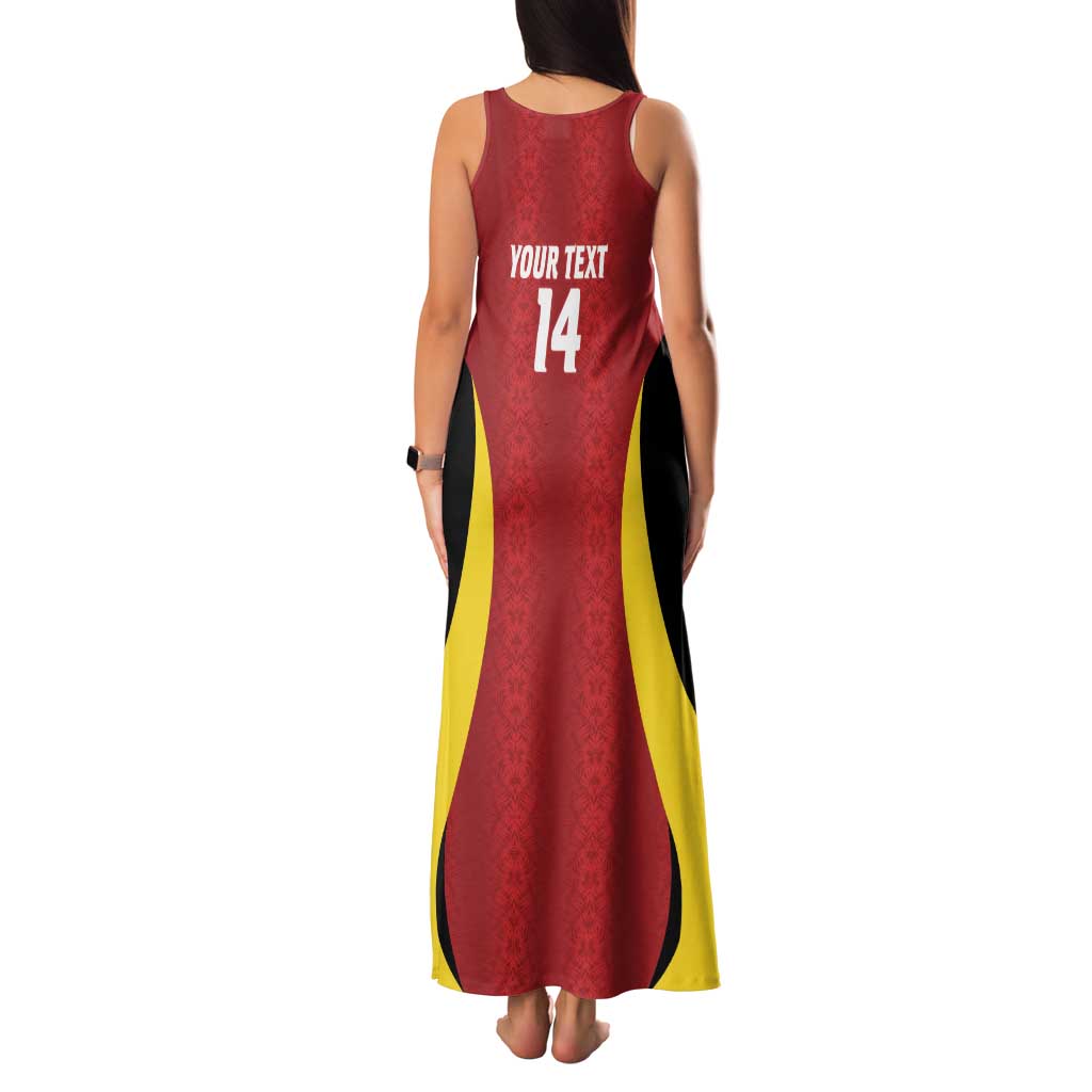 Custom Belgium Football Family Matching Tank Maxi Dress and Hawaiian Shirt 2026 Go De Rode Duivels - Wonder Print Shop