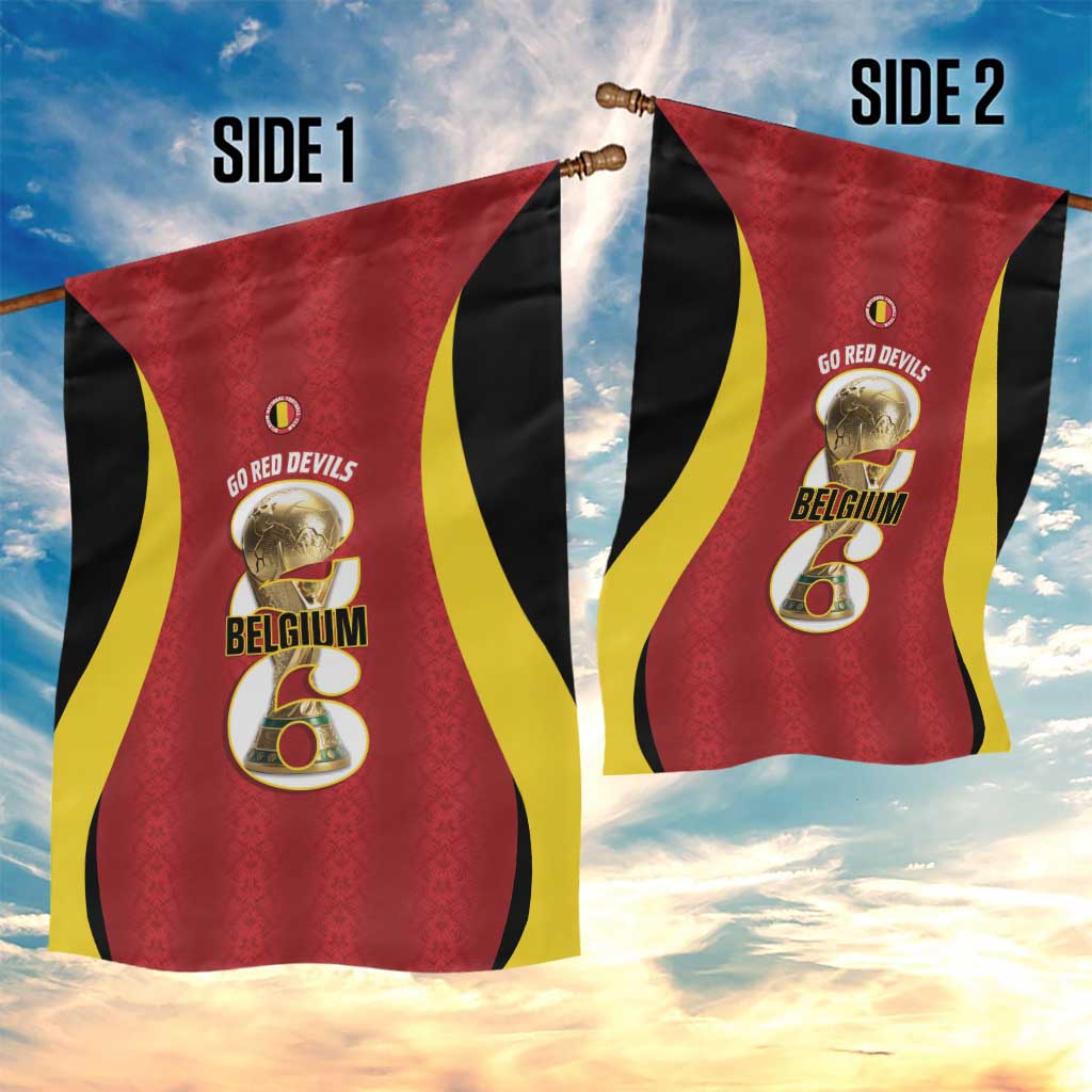 Belgium Football Garden Flag 2026 Go De Rode Duivels - Wonder Print Shop