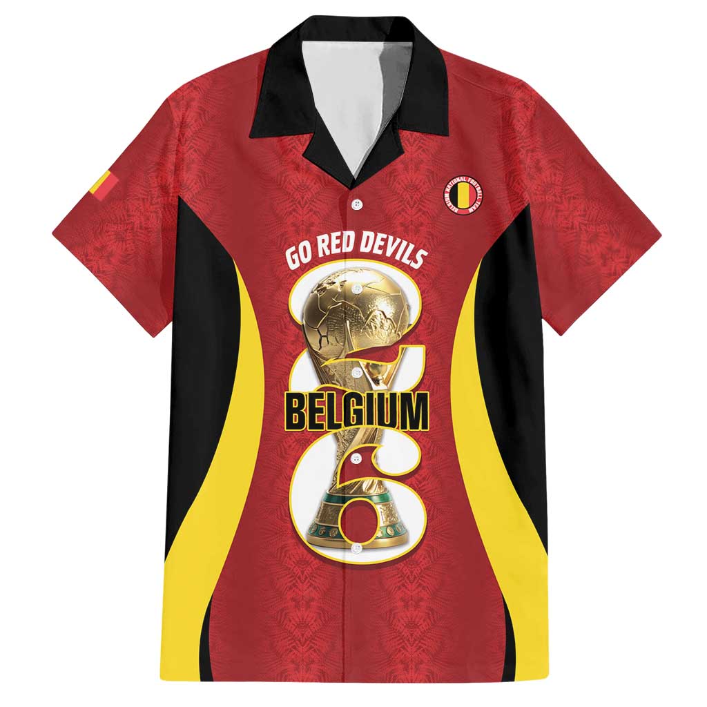 Custom Belgium Football Hawaiian Shirt 2026 Go De Rode Duivels - Wonder Print Shop