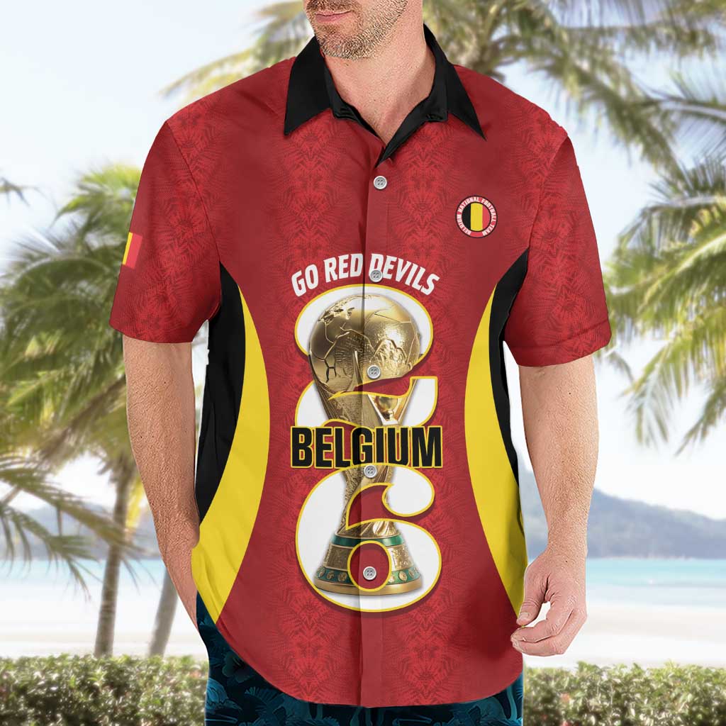 Custom Belgium Football Hawaiian Shirt 2026 Go De Rode Duivels - Wonder Print Shop