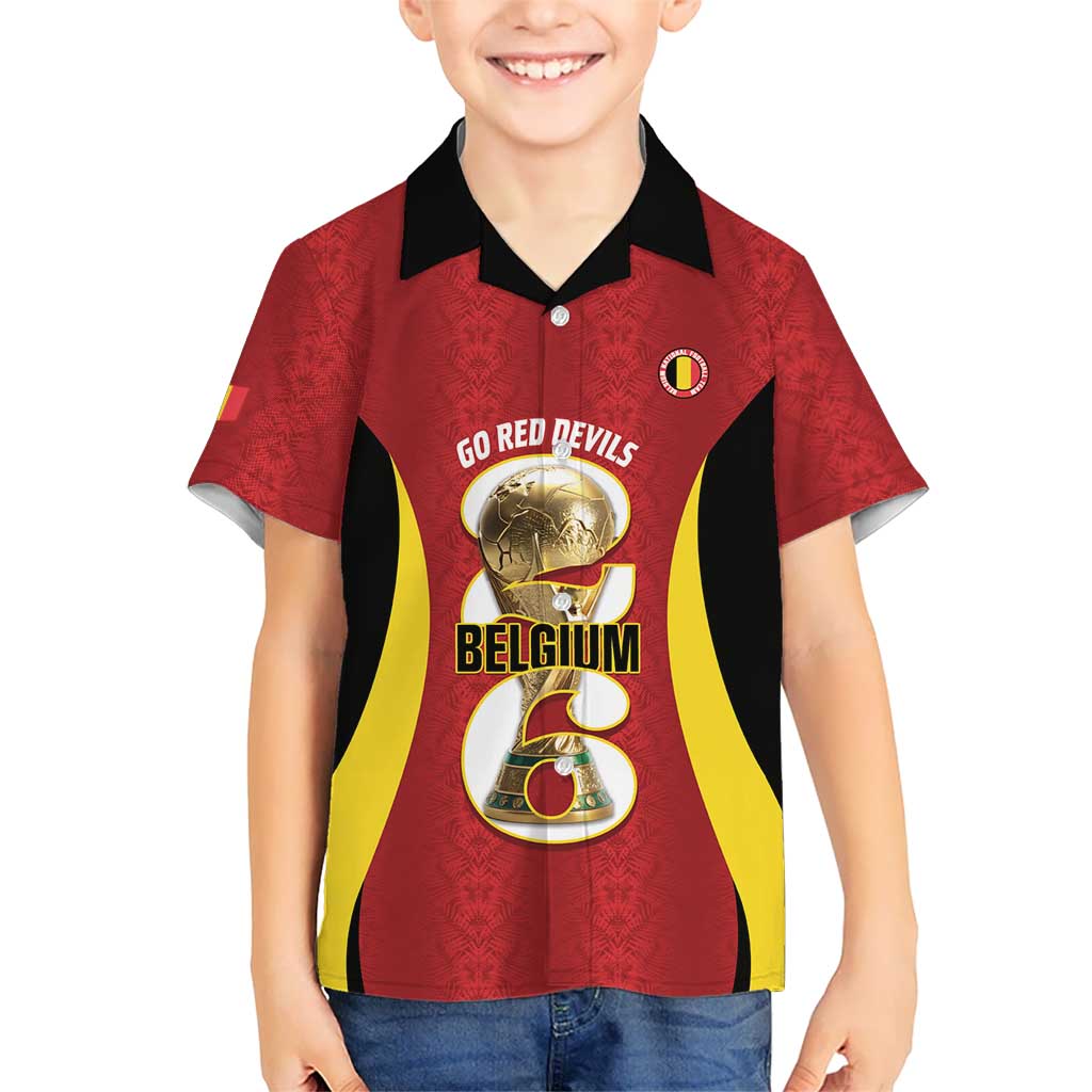 Custom Belgium Football Hawaiian Shirt 2026 Go De Rode Duivels - Wonder Print Shop