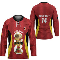 Custom Belgium Football Hockey Jersey 2026 Go De Rode Duivels - Wonder Print Shop