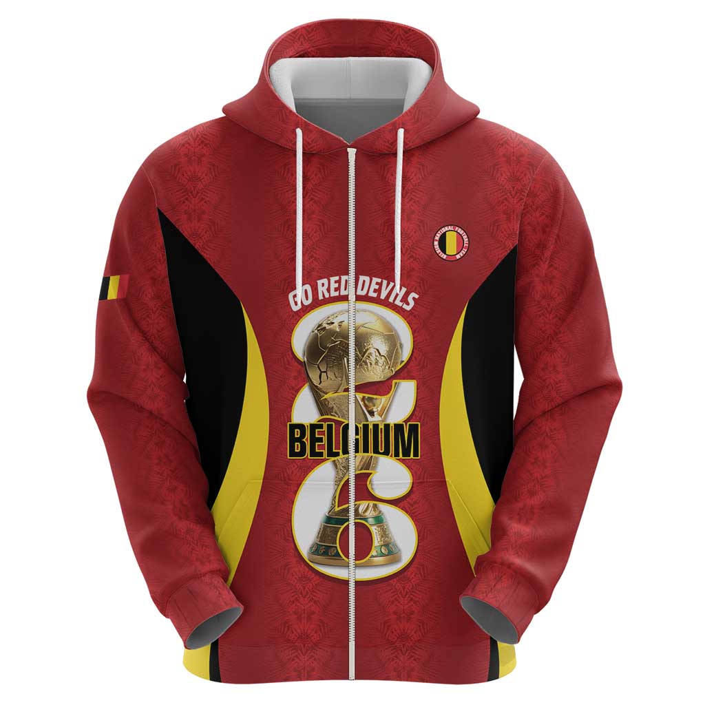 Custom Belgium Football Hoodie 2026 Go De Rode Duivels - Wonder Print Shop