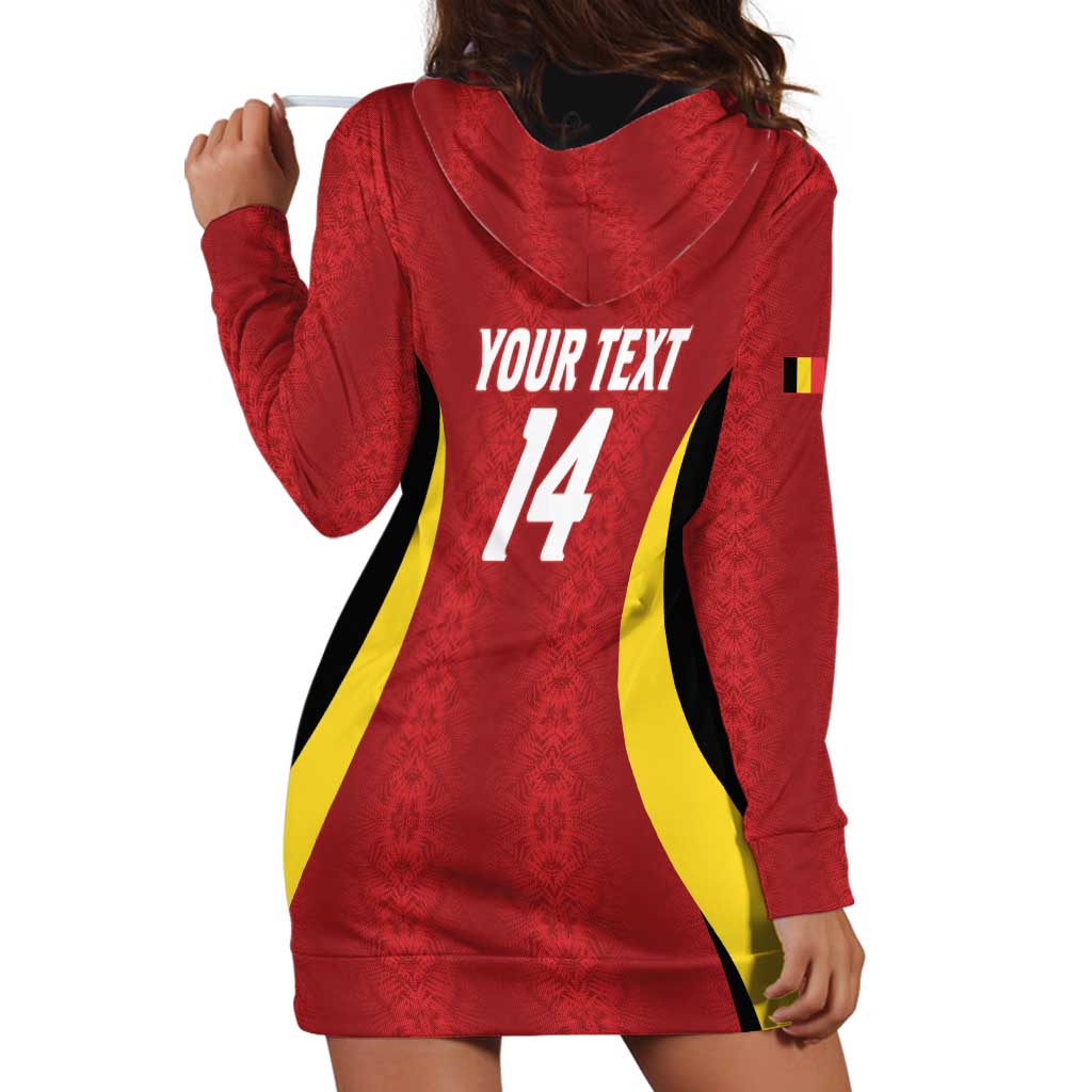 Custom Belgium Football Hoodie Dress 2026 Go De Rode Duivels - Wonder Print Shop