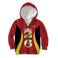Custom Belgium Football Kid Hoodie 2026 Go De Rode Duivels - Wonder Print Shop