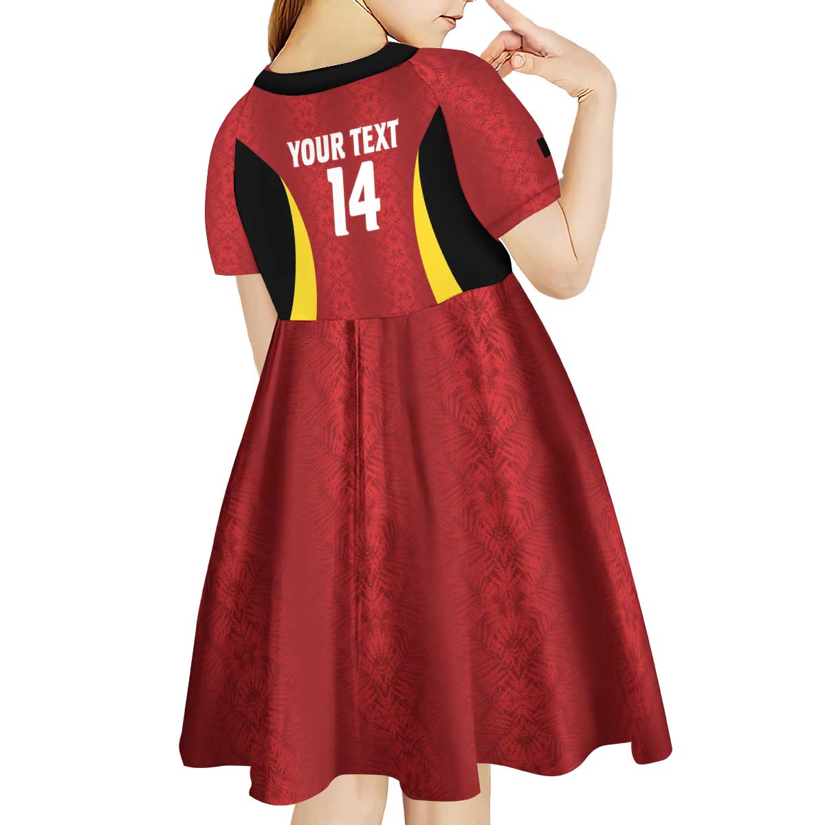 Custom Belgium Football Kid Short Sleeve Dress 2026 Go De Rode Duivels - Wonder Print Shop