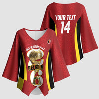 Custom Belgium Football Kimono Sleeve Blouse 2026 Go De Rode Duivels - Wonder Print Shop