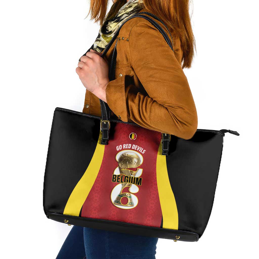 Belgium Football Leather Tote Bag 2026 Go De Rode Duivels - Wonder Print Shop
