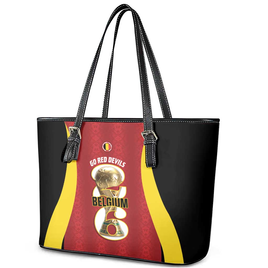 Belgium Football Leather Tote Bag 2026 Go De Rode Duivels - Wonder Print Shop