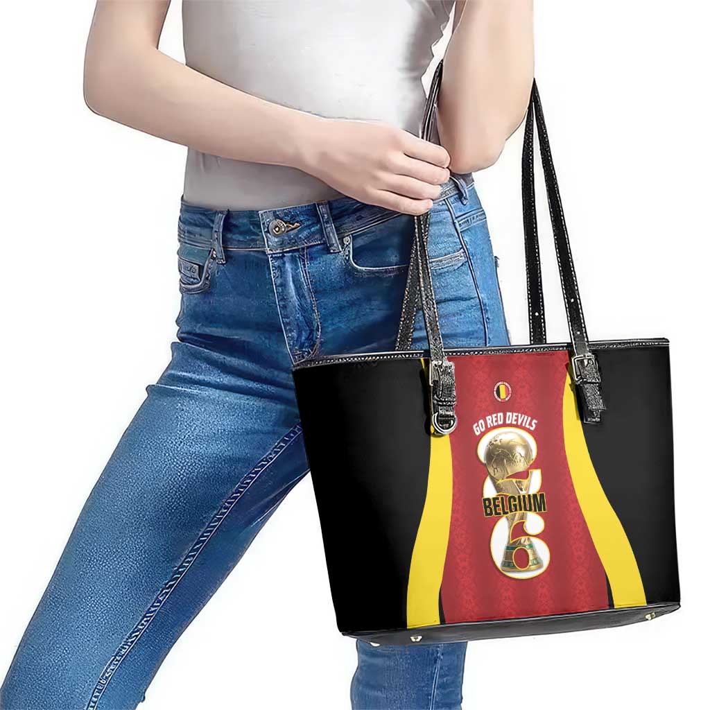 Belgium Football Leather Tote Bag 2026 Go De Rode Duivels - Wonder Print Shop