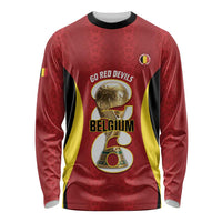 Custom Belgium Football Long Sleeve Shirt 2026 Go De Rode Duivels - Wonder Print Shop