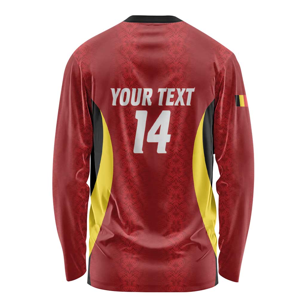 Custom Belgium Football Long Sleeve Shirt 2026 Go De Rode Duivels - Wonder Print Shop