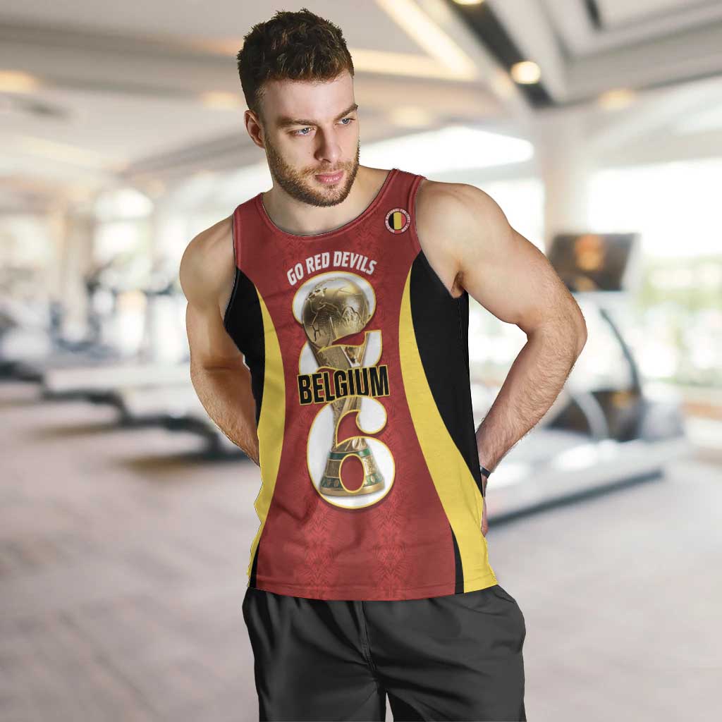 Custom Belgium Football Men Tank Top 2026 Go De Rode Duivels - Wonder Print Shop