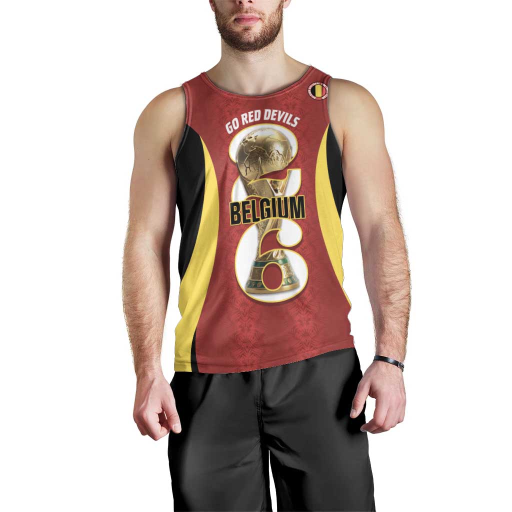 Custom Belgium Football Men Tank Top 2026 Go De Rode Duivels - Wonder Print Shop