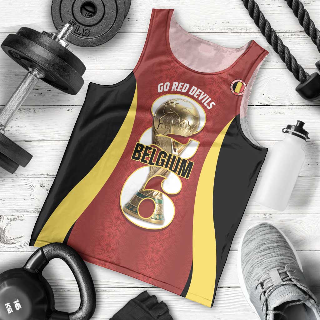Custom Belgium Football Men Tank Top 2026 Go De Rode Duivels - Wonder Print Shop