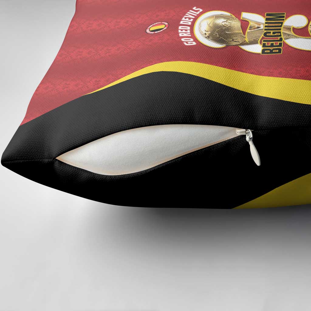 Belgium Football Pillow Cover 2026 Go De Rode Duivels - Wonder Print Shop