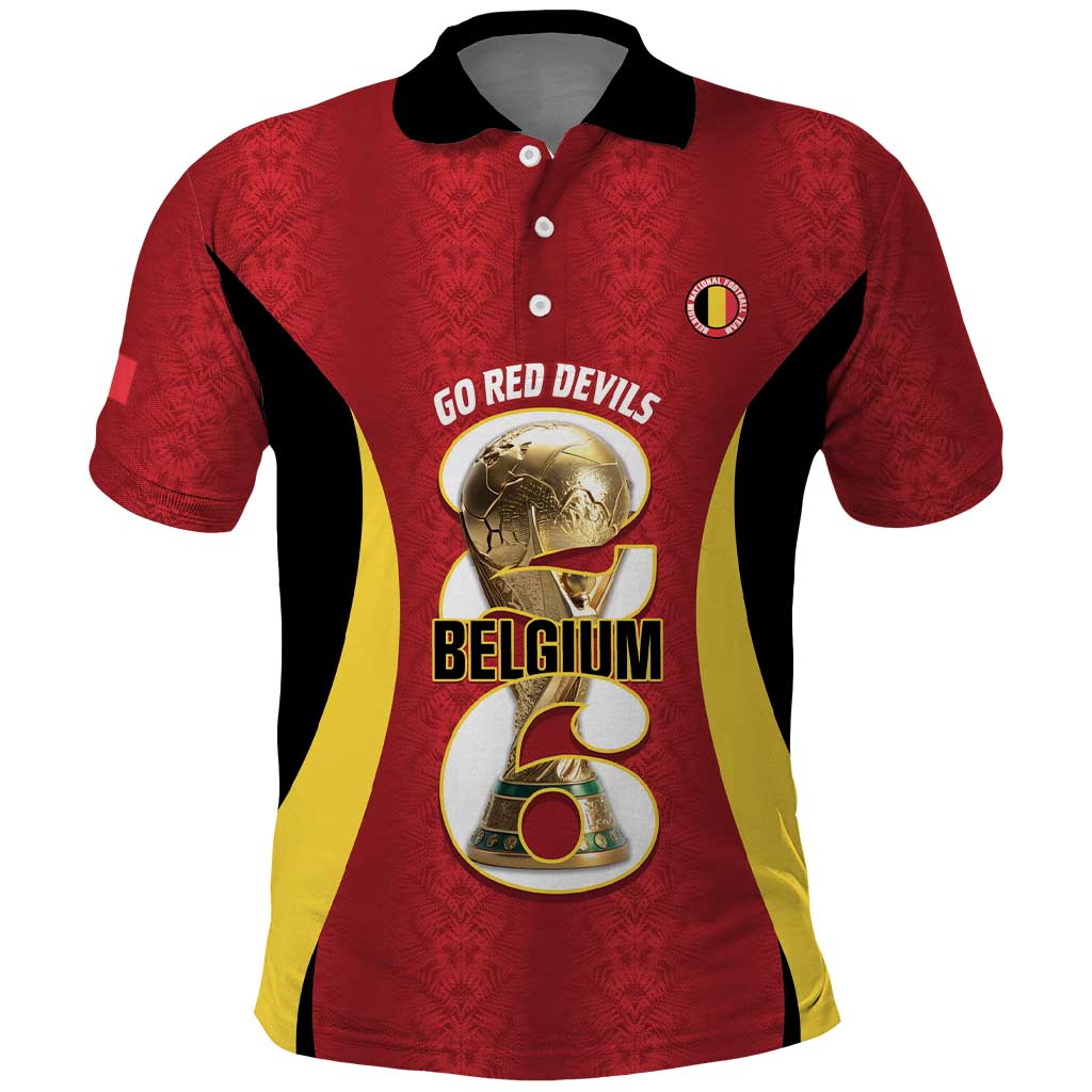 Custom Belgium Football Polo Shirt 2026 Go De Rode Duivels - Wonder Print Shop