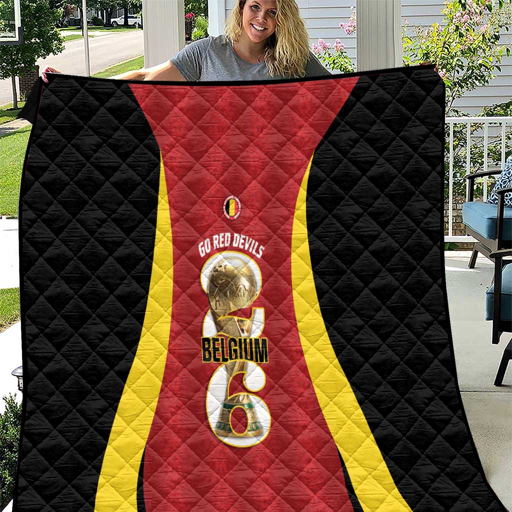 Belgium Football Quilt 2026 Go De Rode Duivels - Wonder Print Shop