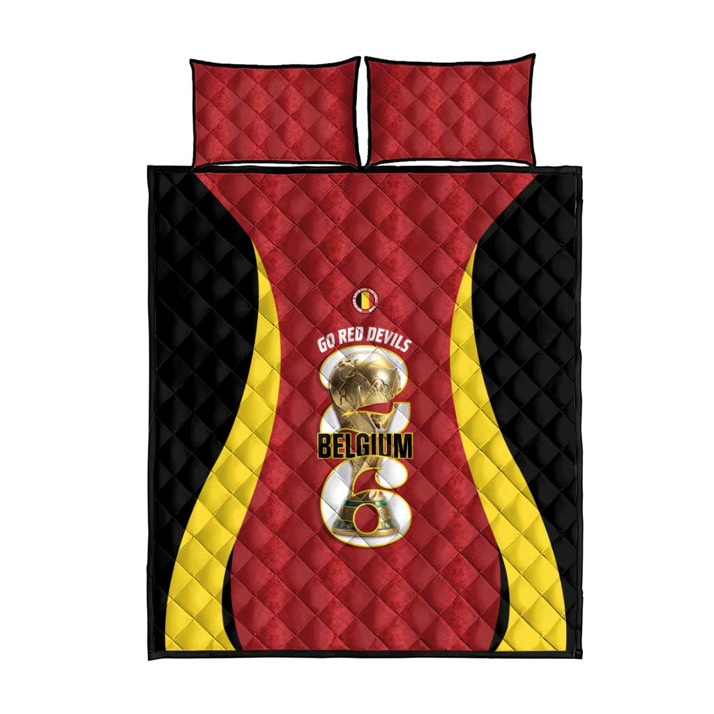 Belgium Football Quilt Bed Set 2026 Go De Rode Duivels - Wonder Print Shop