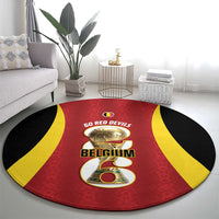 Belgium Football Round Carpet 2026 Go De Rode Duivels - Wonder Print Shop