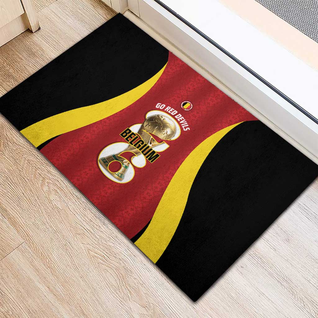 Belgium Football Rubber Doormat 2026 Go De Rode Duivels - Wonder Print Shop
