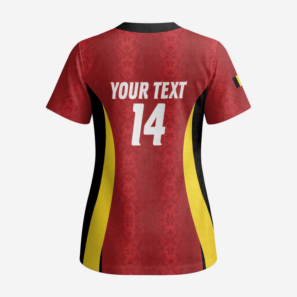 Custom Belgium Football Scrub Top 2026 Go De Rode Duivels - Wonder Print Shop