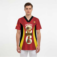 Custom Belgium Football Scrub Top 2026 Go De Rode Duivels - Wonder Print Shop