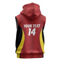 Custom Belgium Football Sleeveless Hoodie 2026 Go De Rode Duivels - Wonder Print Shop