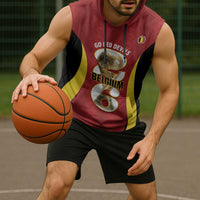 Custom Belgium Football Sleeveless Hoodie 2026 Go De Rode Duivels - Wonder Print Shop