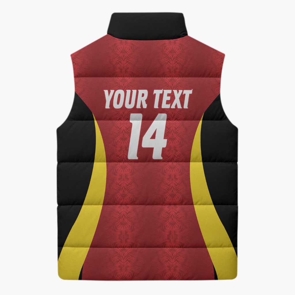 Custom Belgium Football Sleeveless Puffer Jacket 2026 Go De Rode Duivels - Wonder Print Shop
