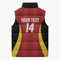 Custom Belgium Football Sleeveless Puffer Jacket 2026 Go De Rode Duivels - Wonder Print Shop