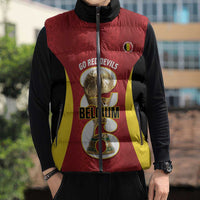 Custom Belgium Football Sleeveless Puffer Jacket 2026 Go De Rode Duivels - Wonder Print Shop