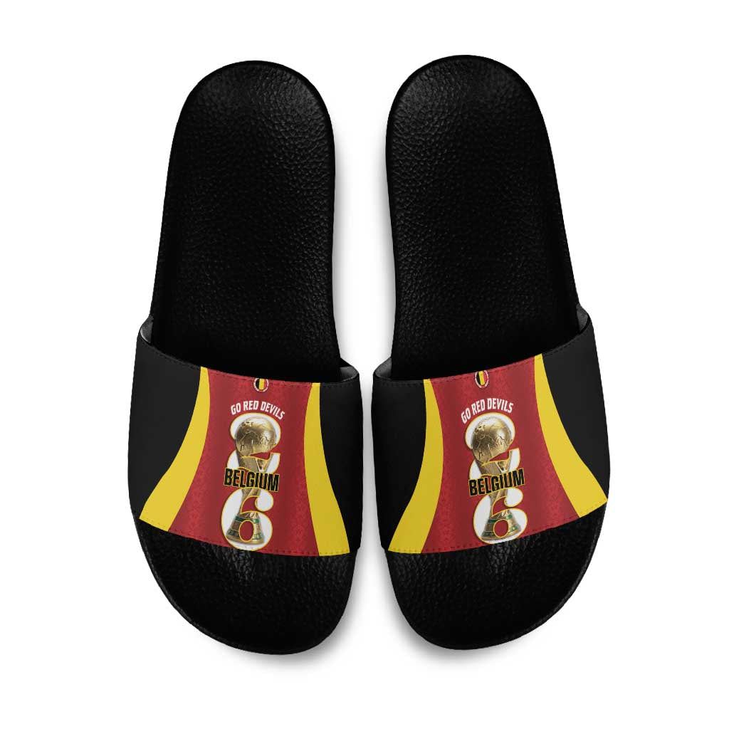 Belgium Football Slide Sandals 2026 Go De Rode Duivels - Wonder Print Shop