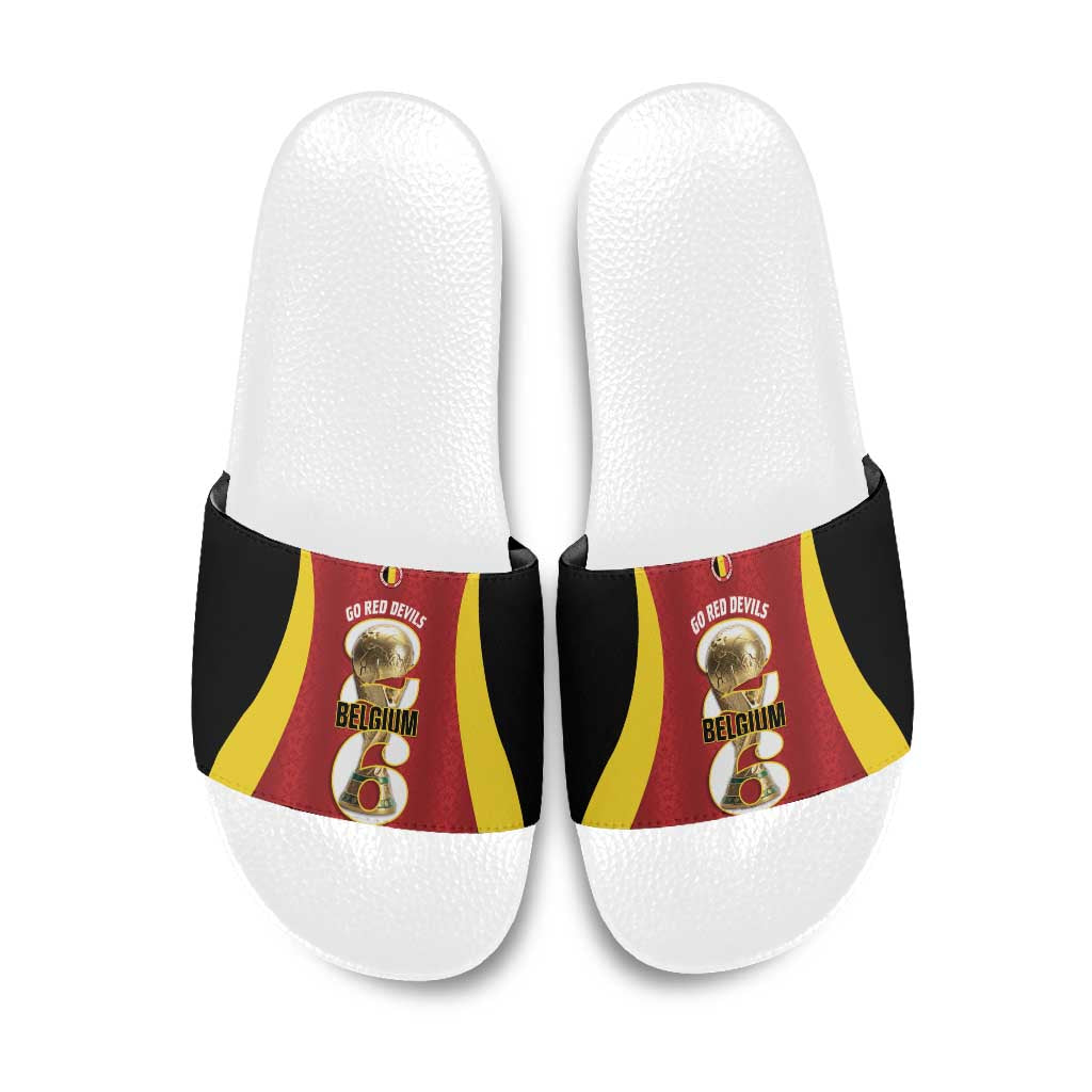 Belgium Football Slide Sandals 2026 Go De Rode Duivels - Wonder Print Shop