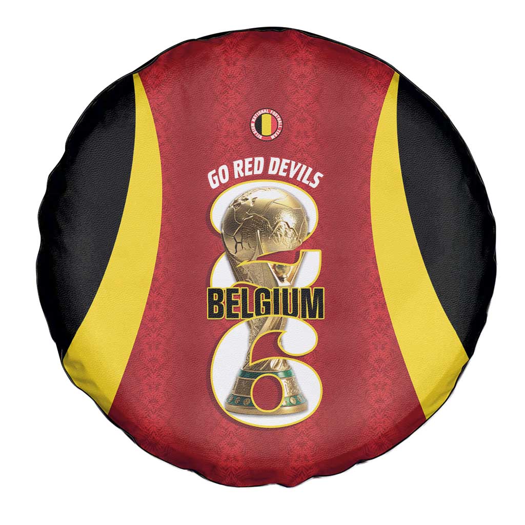 Belgium Football Spare Tire Cover 2026 Go De Rode Duivels - Wonder Print Shop