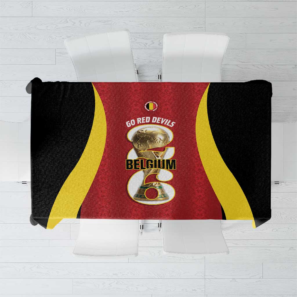 Belgium Football Tablecloth 2026 Go De Rode Duivels - Wonder Print Shop